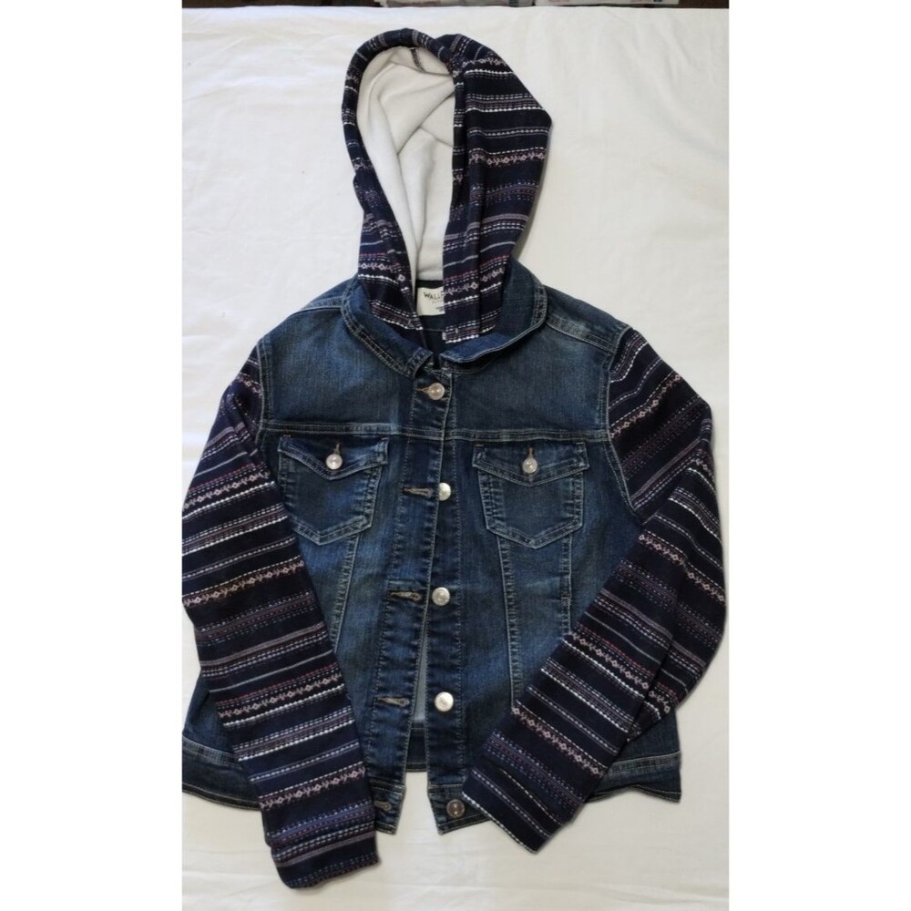 Wallflower Hoodie Jacket Junior's XL Blue Denim Jean the dreamer fit